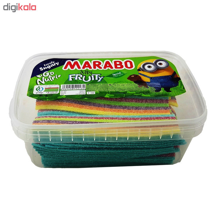 پاستیل نواری شکری با طعم میوه مارابو عمده - 900 گرمی