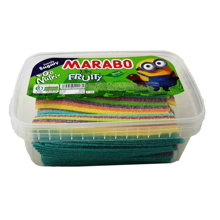 پاستیل نواری شکری با طعم میوه مارابو عمده - 900 گرمی