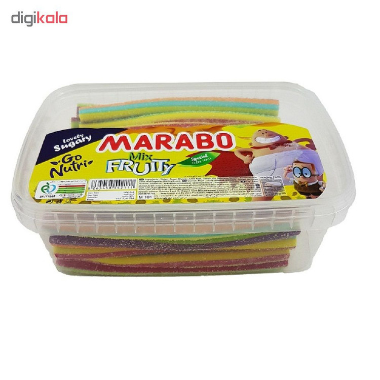 پاستیل لوله ای با طعم میوه مخلوط مارابو عمده- 900گرم