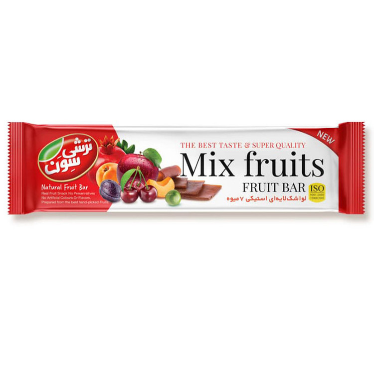 لواشک مخلوط هفت میوه استیکی ترشی سون - 80 گرم بسته 10 عددی