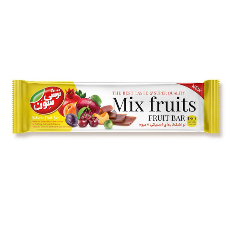 لواشک مخلوط هفت میوه استیکی ترشی سون - 80 گرم بسته 10 عددی